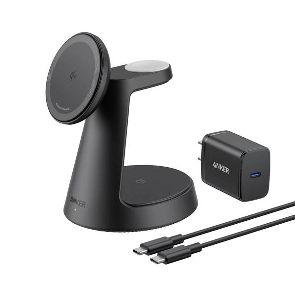 Anker Laadadapter  ANKER MagGo 3-in-1 Charging Station bk B25M4G11   Zwart