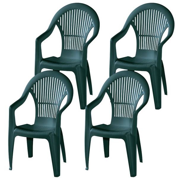 Progarden Vega SET 4x St-Ses grün M73531 Tuinmeubelset  Groen