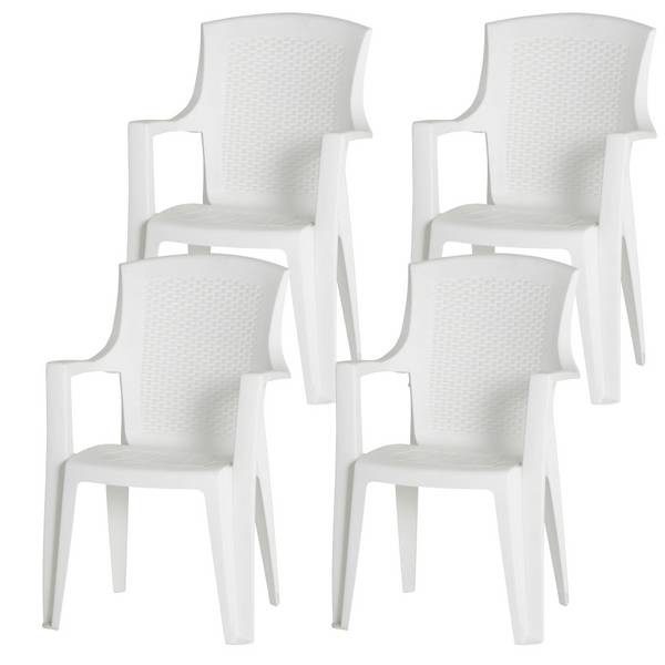Progarden Eden SET 4x St-Ses weiß M73532 Tuinmeubelset  Wit