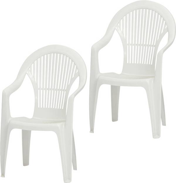 Progarden Vega SET 2x St-Ses weiß M73533 Tuinmeubelset  Wit