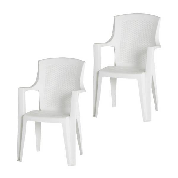 Progarden Eden SET 2x St-Ses weiß M73553 Tuinmeubelset  Wit