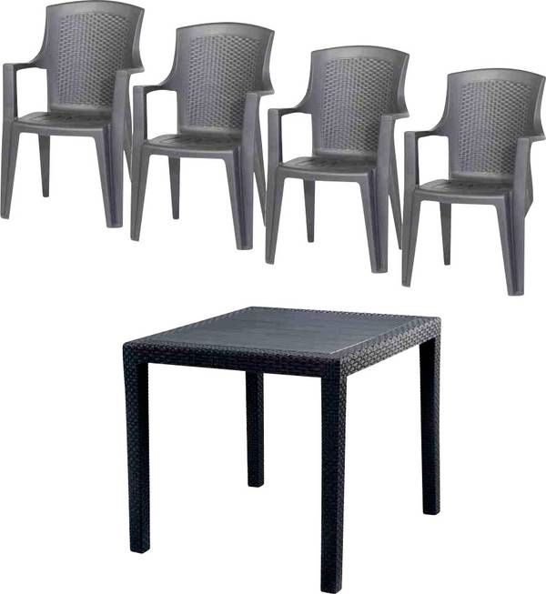 Progarden Eden+King SET 5tlg. ant. N01320 Tuinmeubelset  Antraciet