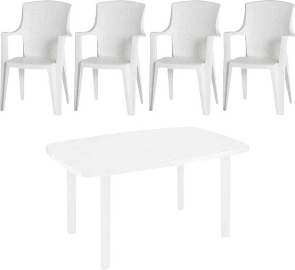 Progarden Eden+Faro SET 5tlg. weiß N01348 Tuinmeubelset  Wit