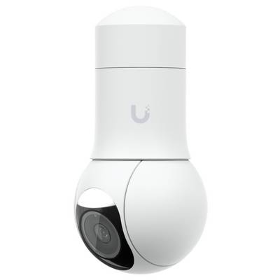 Witte koepelcamera voor beveiliging met cylindrische bovenbehuizing en zwarte lensmodule eronder.