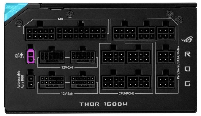 Asus ROG-THOR-1600T3-GAMING-EVO PC-netvoeding 1600 W ATX 80 Plus Titanium-8