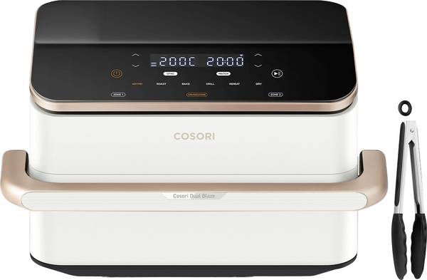 Cosori DualBlaze TwinFry  10 l 2800 W Appbased, Vaatwasserbestendig, Digitale timer, Grillfunctie Rose gold, Wit