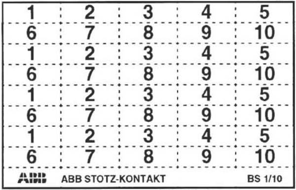 ABB GHS2001946R0003 BS-1/10 Etiket Wit 45 stuk(s)
