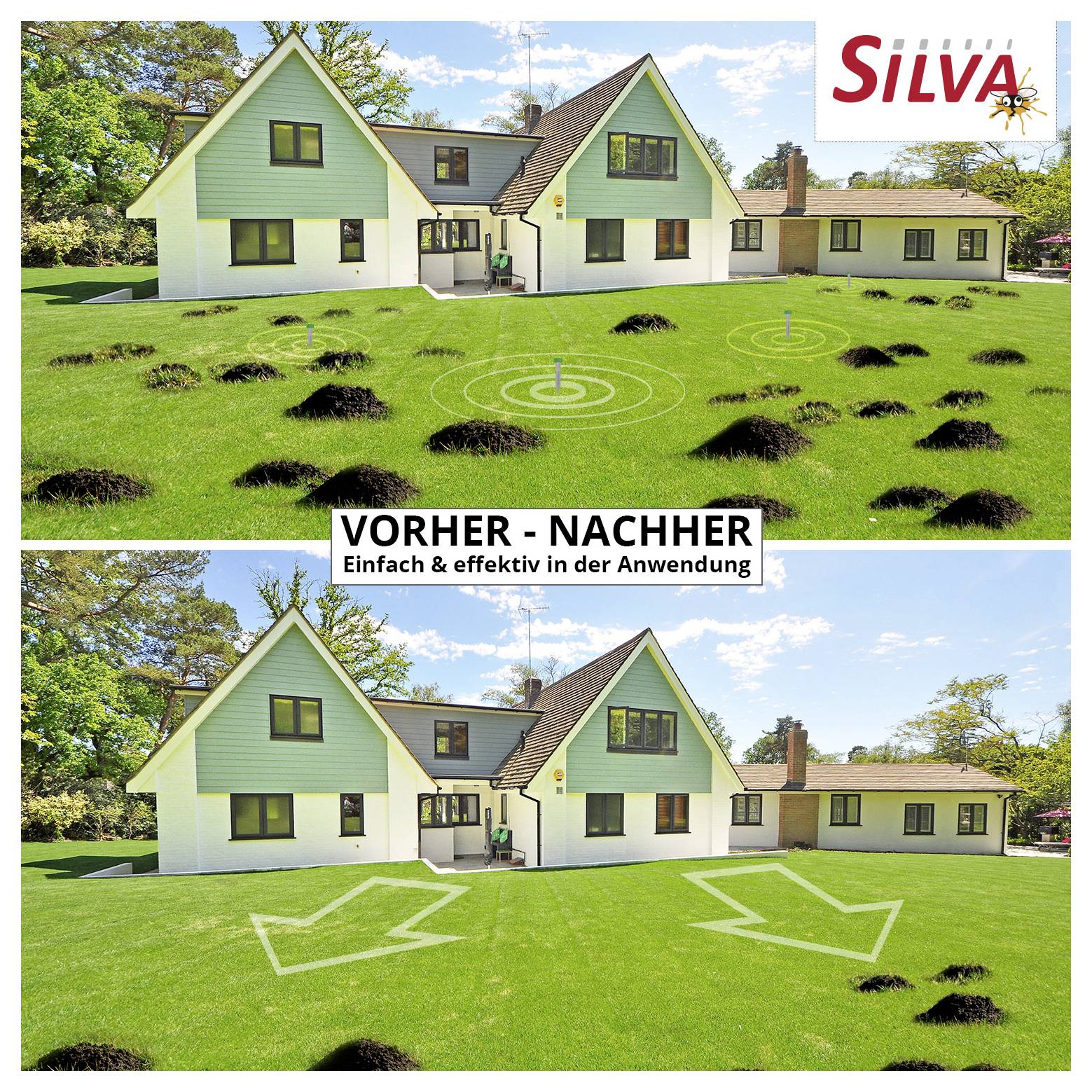 Silva 25132 Woelmuisverschrikker Trillingen Groen, Zilver 1 stuk(s)-4