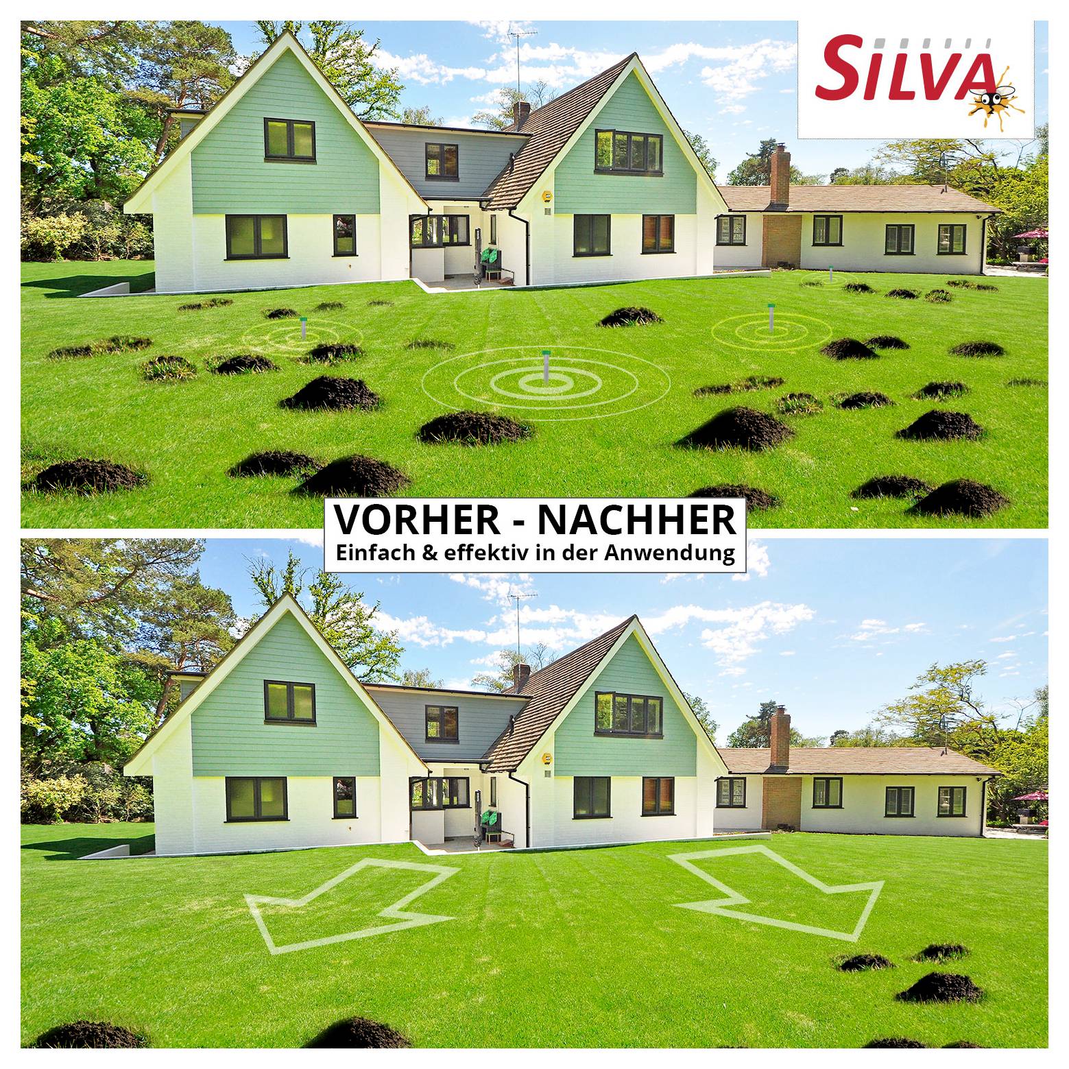 Silva 25132 Woelmuisverschrikker Trillingen Groen, Zilver 1 stuk(s)-5