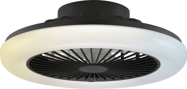 Brilliant G81305/06 LED Deckenleuchte Ventilator 42cm schwarz LED-plafondlamp met ventilator LED  Energielabel: D (A - G) 20 W Zwart