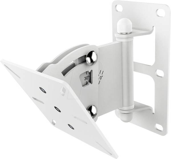 Intusonic VESA75-100PRO-W Wandbeugel voor luidspreker Zwenkbaar, Plafondhouder   Wit 1 stuk(s)