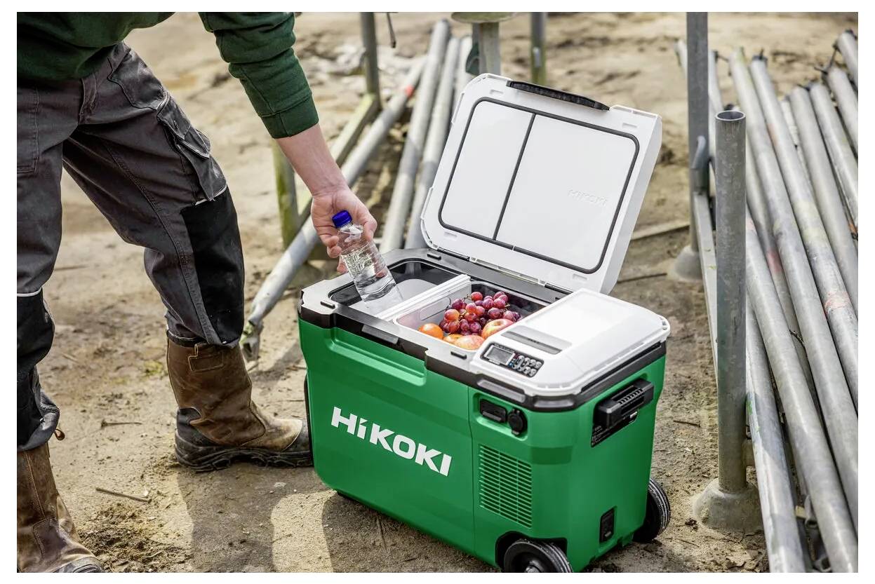 HiKOKI Accukoelbox en -verwarmingsbox Energielabel: E (A - G) Compressor 12 V, 24 V Groen, Wit 25 l -18 °C-3