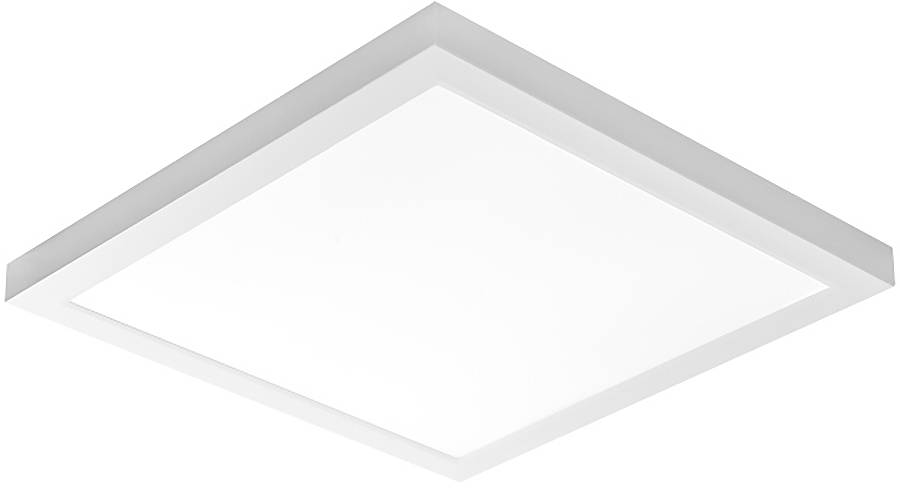 Een minimalistische witte diamantvormige plafondlamp met gelaagde grijze afwerking op een effen achtergrond.