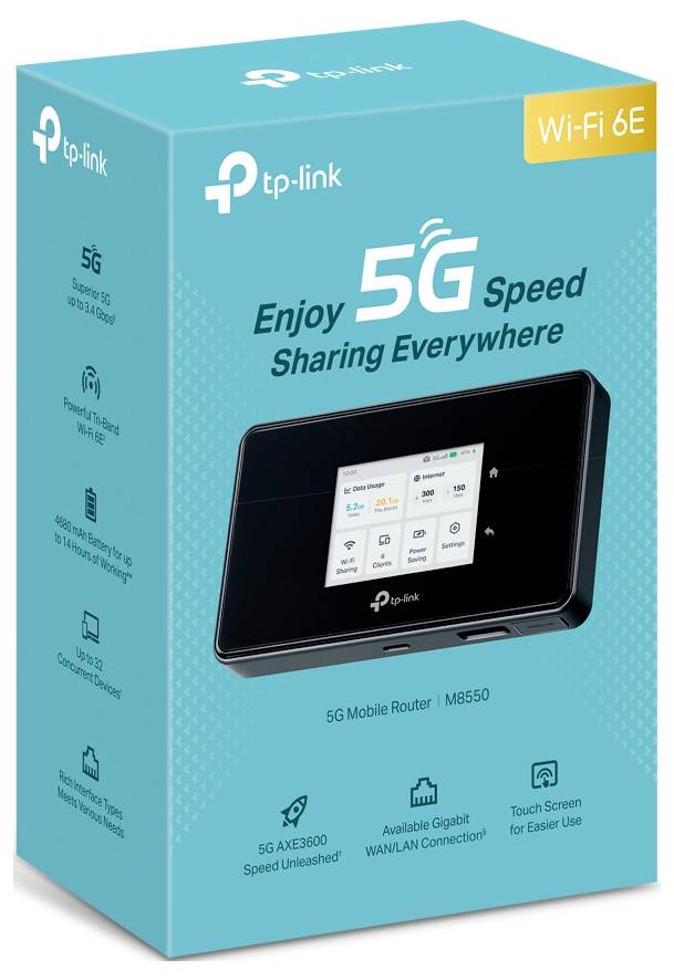 TP-LINK M8550 V1 WiFi-router met modem Geïntegreerd modem: 5G 5 GHz-6