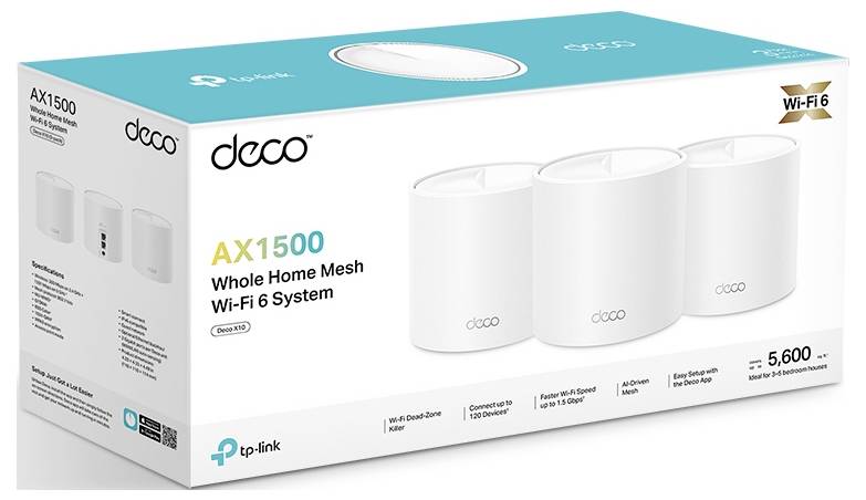 TP-LINK Deco X1500 V1 Triple Mesh-netwerk 2.4 GHz, 5 GHz-1