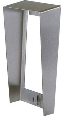 Metalen rechthoekig aan de wand bevestigd frame of beugel met open centrum en schuine zijden, weergegeven op een witte achtergrond.