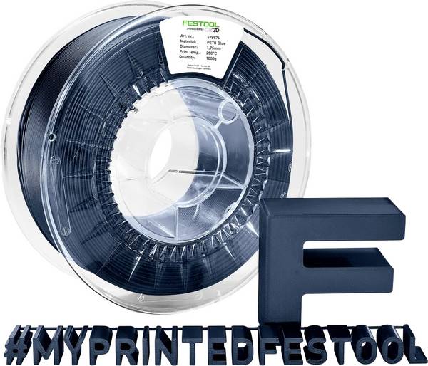 Festool 578974 FIL-BL Filament PETG Chemisch bestendig 1.75 mm 1000 g Donkerblauw 1 stuk(s)