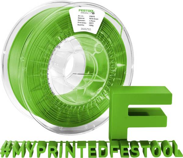 Festool 578975 FIL-GN Filament PETG Chemisch bestendig 1.75 mm 1000 g Groen 1 stuk(s)