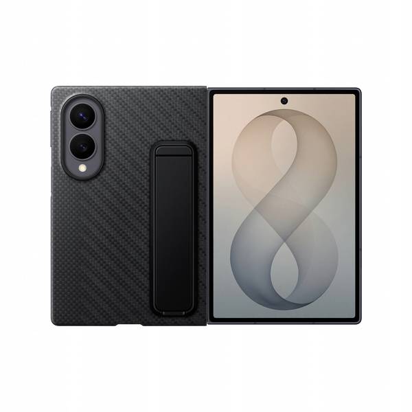 Samsung Carbon Standing Case Cover Samsung Z Fold8 Zwart Met standaard
