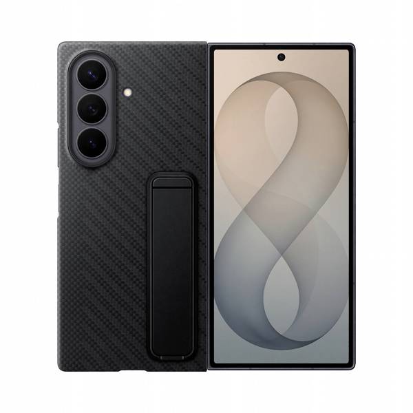 Samsung Carbon Standing Case Cover Samsung Z Fold8 Zwart Met standaard