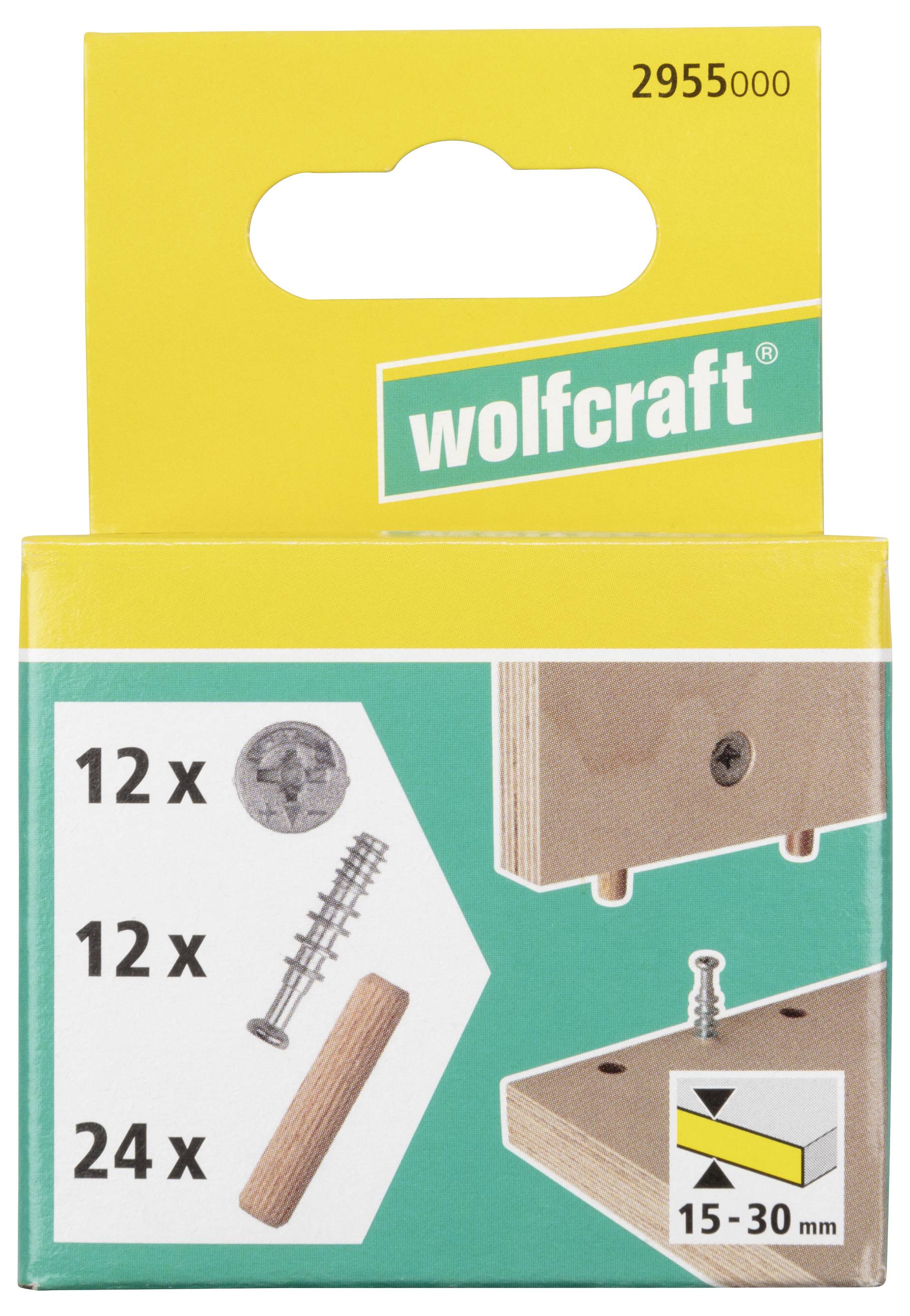 Wolfcraft 2955000 Parallelverbinder 12 mm 15 mm 1 set(s)-1