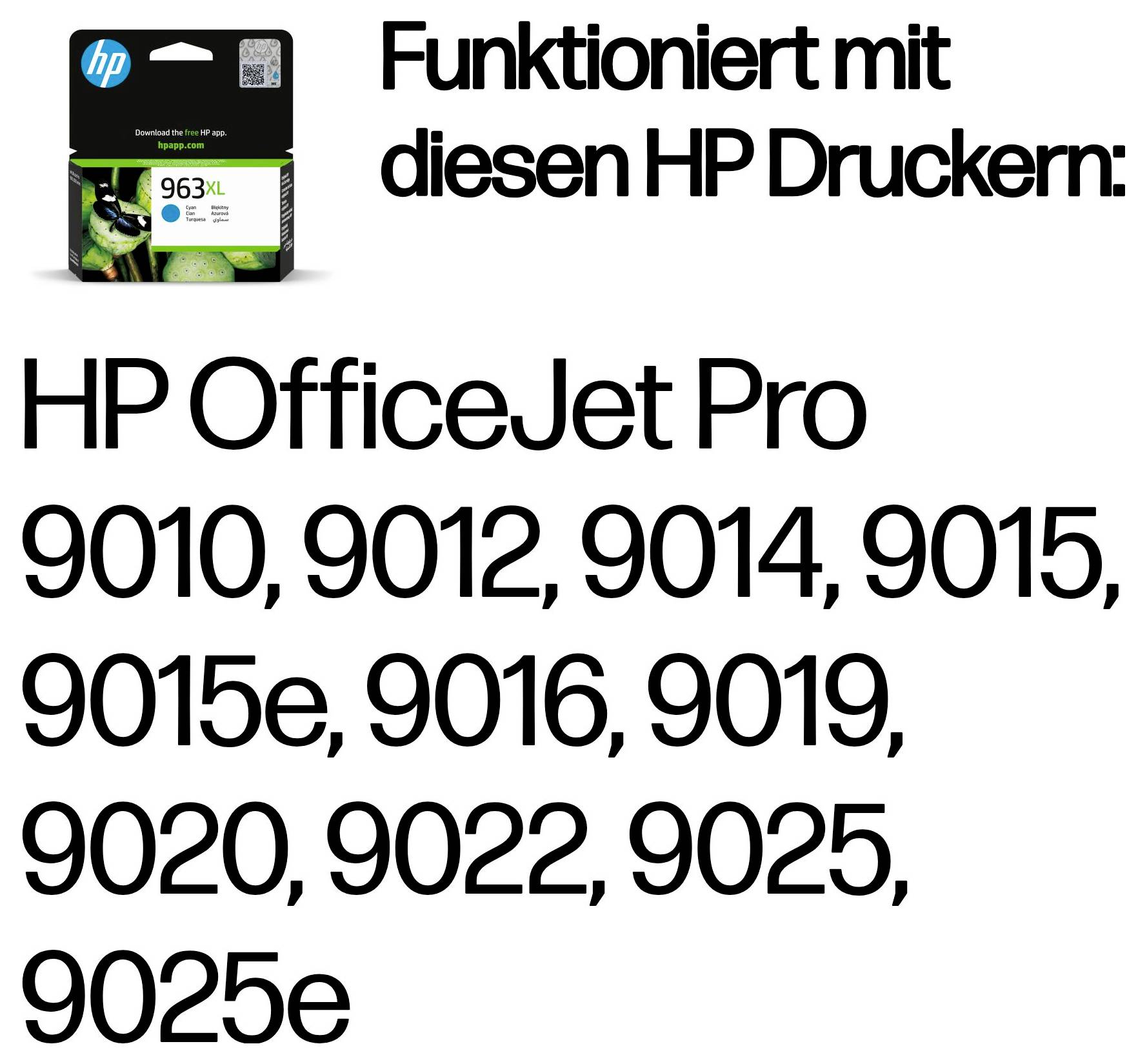 HP Inktcartridge 963XL Origineel Single Cyaan 3JA27AE-1