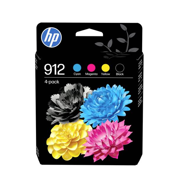 HP Inktcartridge 912 Origineel 4-pack Zwart, Cyaan, Magenta, Geel 6ZC74AE