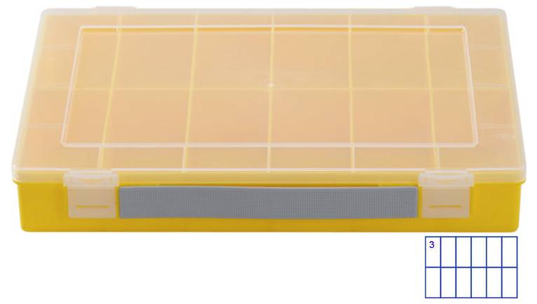 Hünersdorff 604800 Opbergbox PP-CLASSIC (l x b x h) 225 x 335 x 55 mm Geel 1 stuk(s)