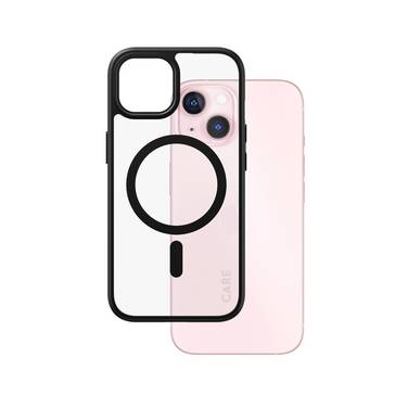 PanzerGlass CARE Backcover Apple iPhone 15 Zwart, Transparant Inductieve lading