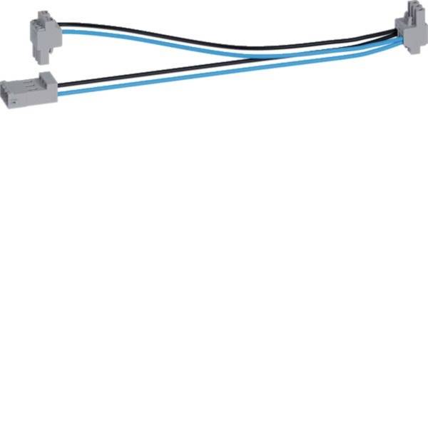 Hager KU9S20YE Hager KU9S20YE Y-LtguniversZ 2x200 mm sw/bl 1 stekker/2 bus VPE=1 stuks Y-kabel universeel 1 stuk(s)