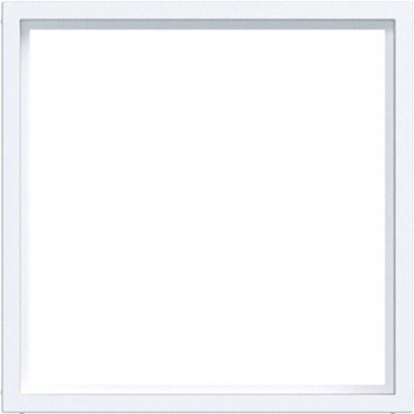 Blank wit vierkant frame met een lichtgrijze afgefaste rand op een witte achtergrond.