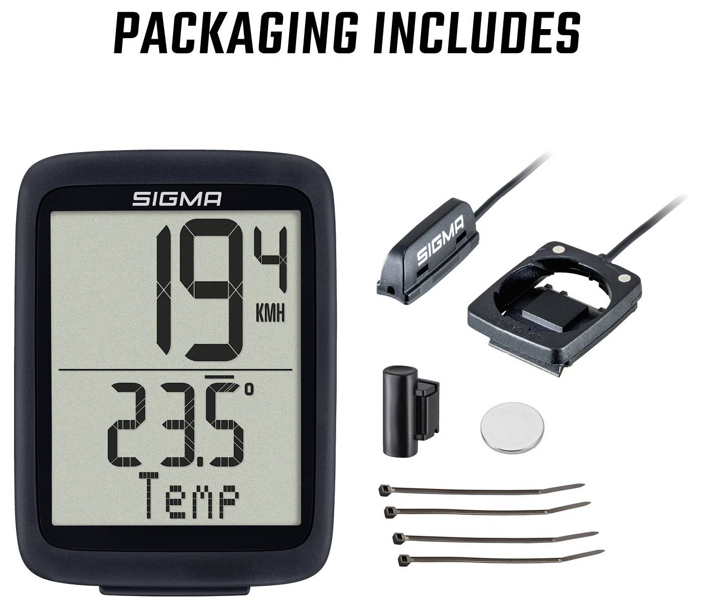 Sigma BC 10.0 WR Fietscomputer Via kabel Met wielsensor-1