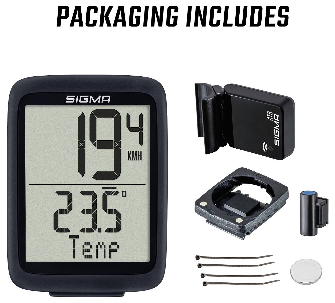 Sigma BC 10.0 WL ATS Draadloze fietscomputer Gecodeerd Met wielsensor-1