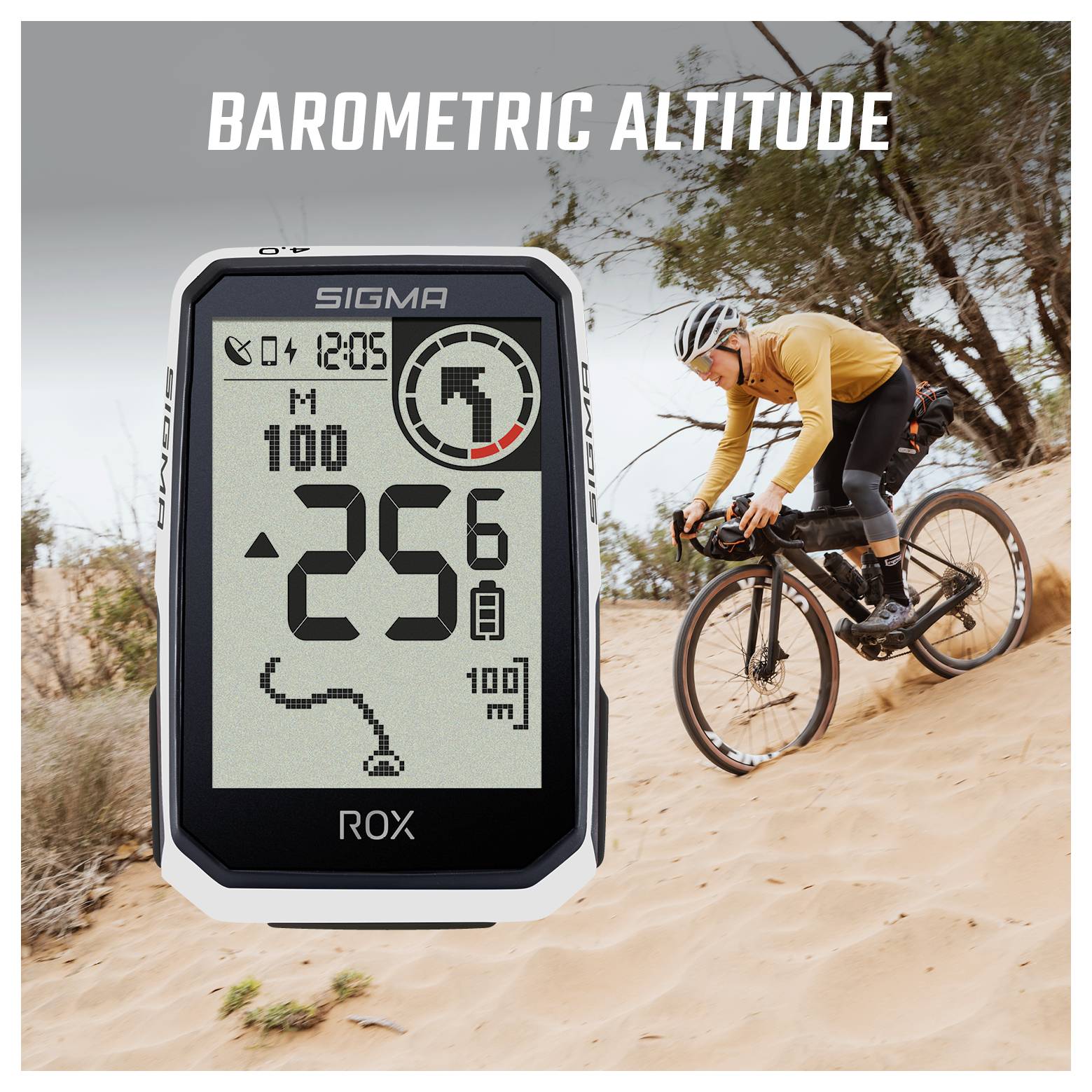 Sigma ROX 4.0 (White) Endurance Draadloze fietscomputer Bluetooth-5