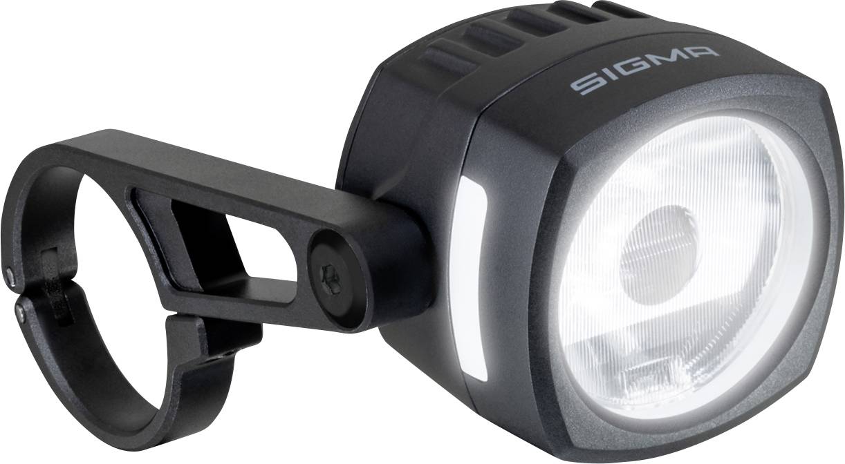 Black Sigma fietsvoorlicht met montageklem