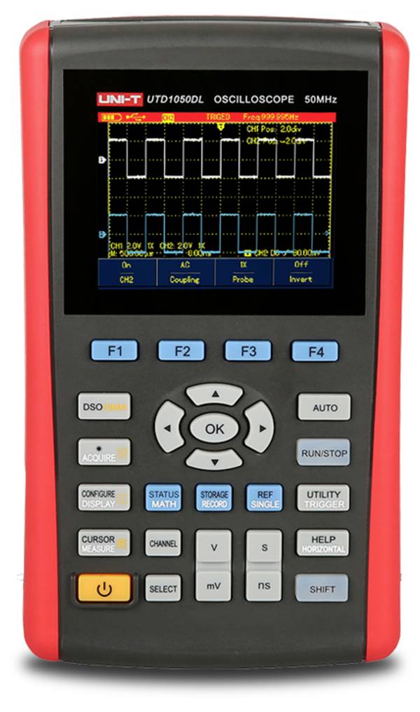 Uni-T UTD1050DL Digitale oscilloscoop 50 MHz 250 MSa/s 12 kpts 8 Bit Multimeterfuncties 1 stuk(s)