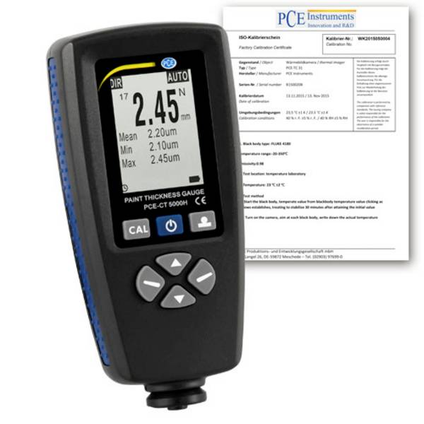 PCE Instruments PCE-CT 5000H-ICA Laagdiktemeter 0 - 5000 µm Kalibratie (ISO)