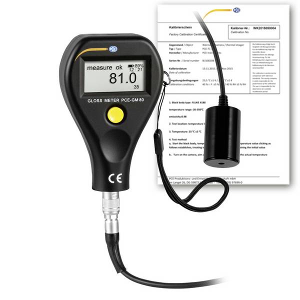 PCE Instruments PCE-GM 80-ICA PCE-GM 80-ICA Glansmeter Kalibratie (ISO)