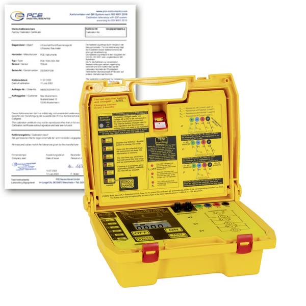 PCE Instruments PCE-MO 3001-ICA Ohmmeter Kalibratie (ISO) 200 Ω