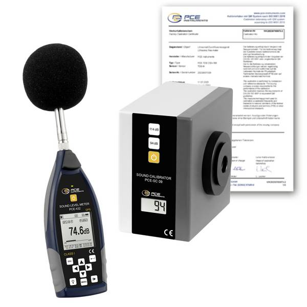 PCE Instruments PCE-432-SC 09-ICA Kalibrator Kalibratie (ISO)