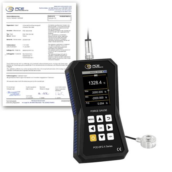 PCE Instruments PCE-DFG 2K XF-ICA Krachtmeter 0 - 2000 N ISO