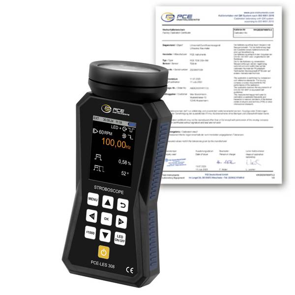 PCE Instruments PCE-LES 308-ICA LED-stroboscoop  Aantal LED's: 8 stuk(s)  Wit