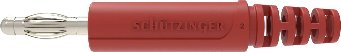 Schützinger DI FK 9900 L Ni / RT Veerkorfstekker Stekker, recht Stift-Ø: 4 mm Rood 1 stuk(s) Piece