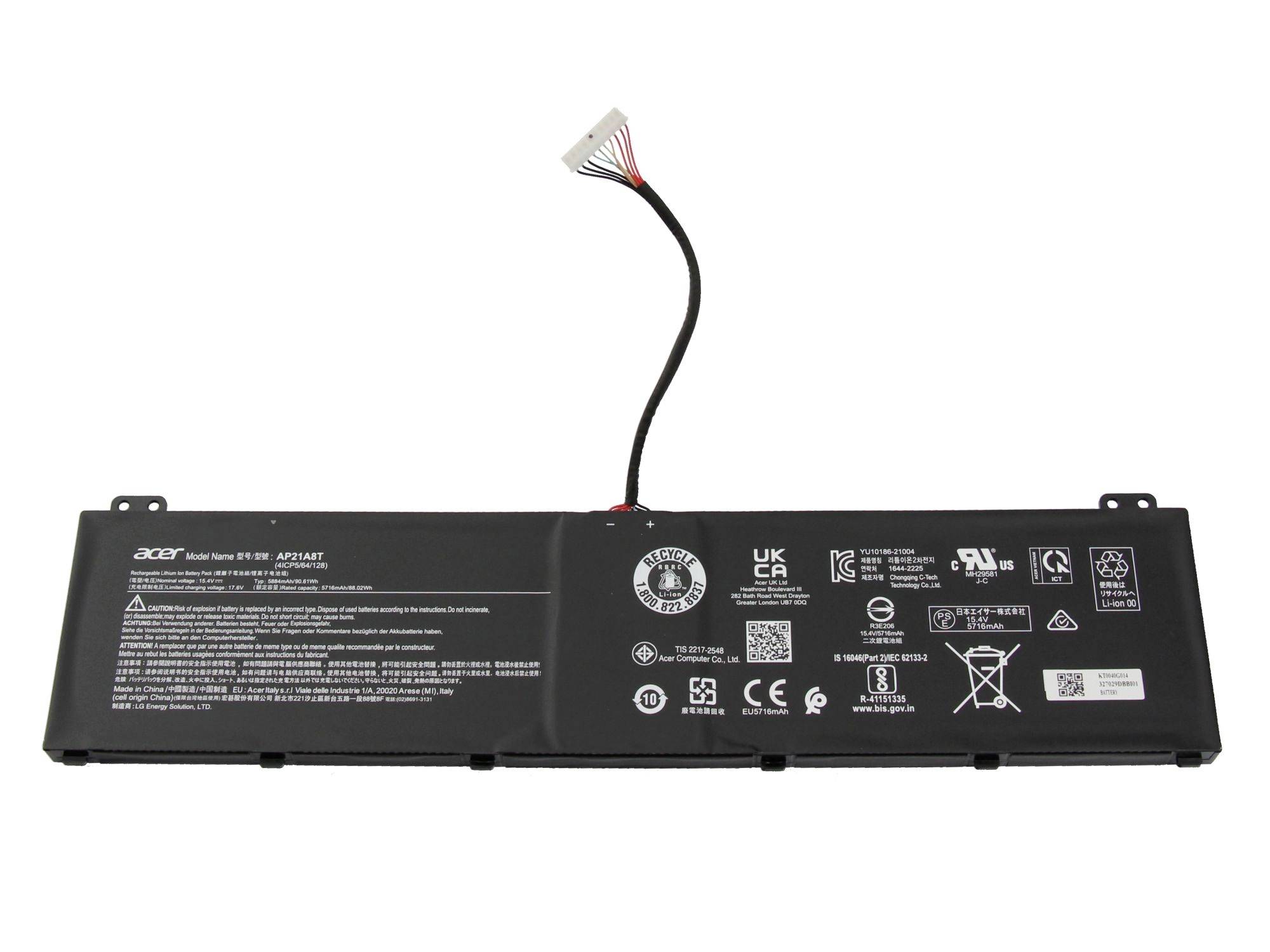 Acer Akku KT.00407.011 KT.00407.011 Laptopaccu 15.40 V 5884 mAh Acer