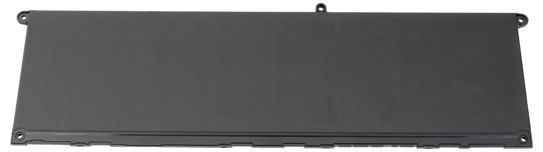 Zwart rechthoekig metalen paneel of afdekking met bevestigingsgaten in de hoeken en randtabbladen, weergegeven tegen een witte achtergrond.