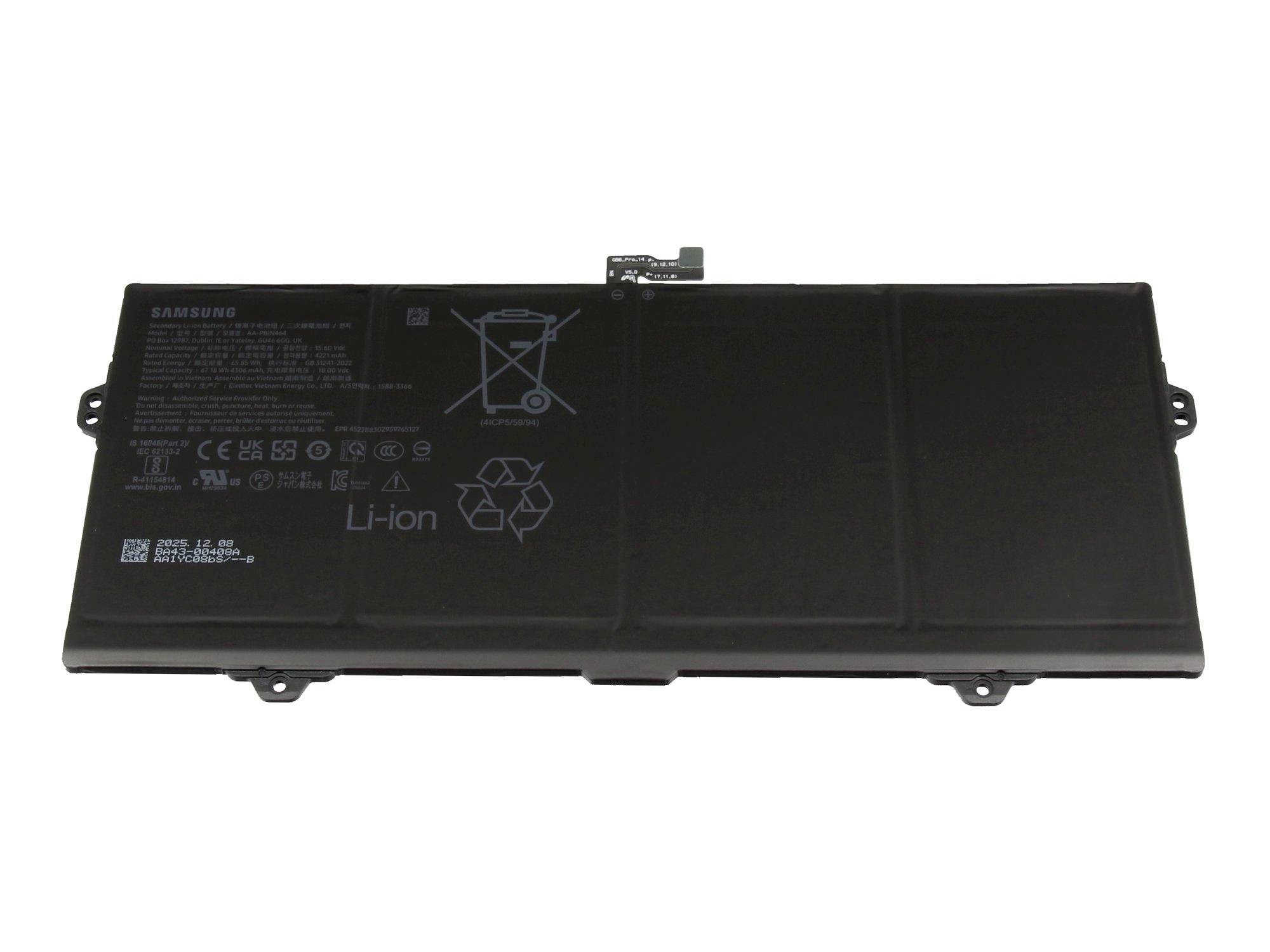 Samsung Akku BA43-00408A BA43-00408A Laptopaccu 15.60 V 4306 mAh Samsung