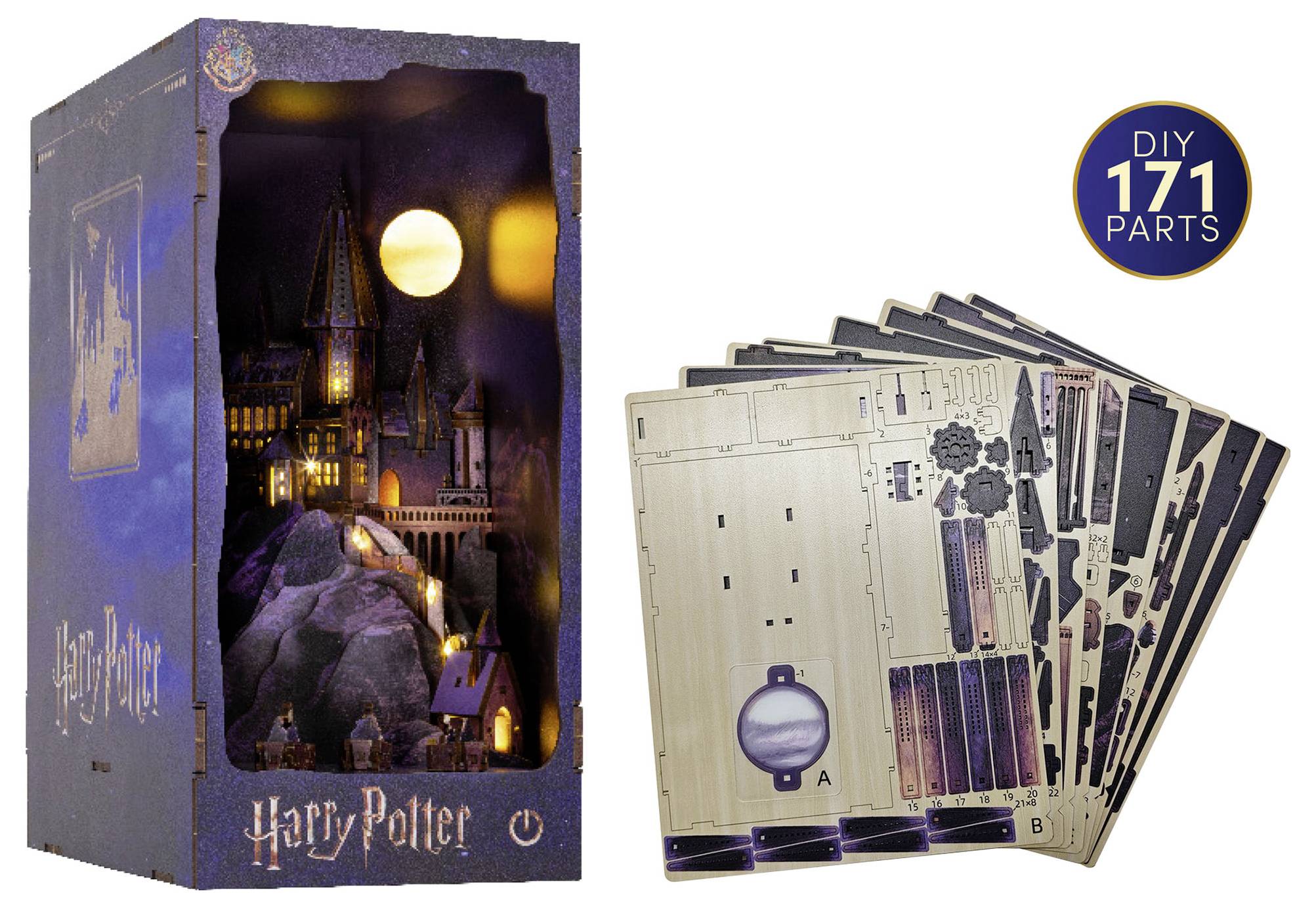 Revell 00544 "Ty Adventures - Harry Potter "Hogwarts Castle" Book Nook Hout-1