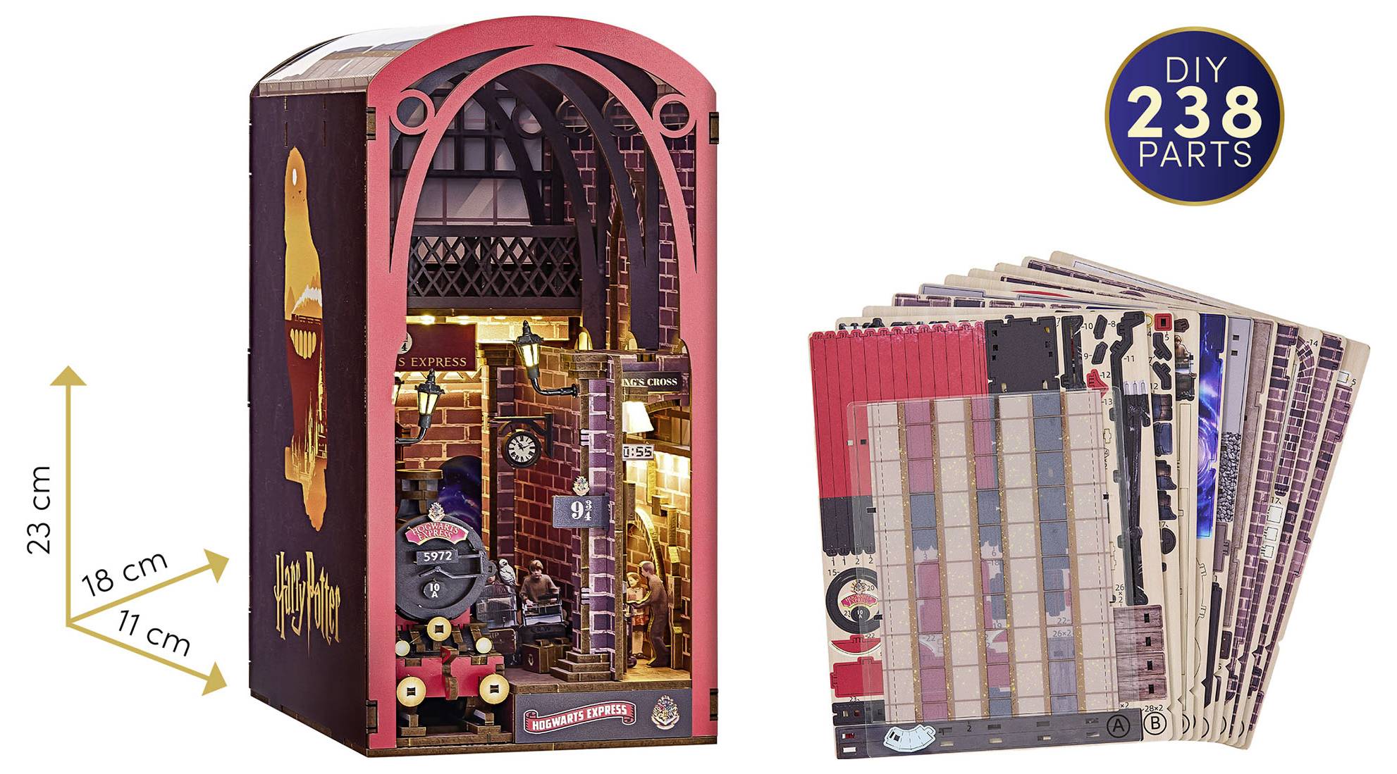 Revell 00545 "Ty Adventures - Harry Potter "Hogwarts Express" Book Nook Hout-12