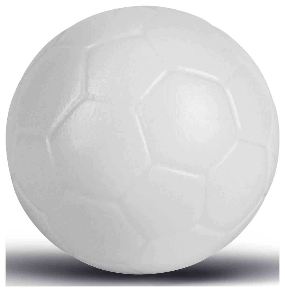 Witte voetbal geïsoleerd op een eenvoudige achtergrond, weergegeven als een eenvoudig productafbeelding.