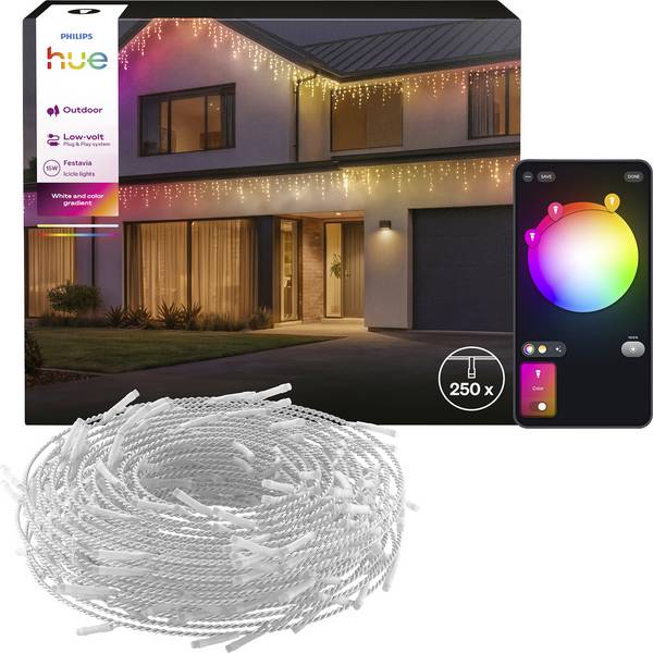 Philips Hue 8721103179999 Lichtketting Binnen/buiten werkt op het lichtnet LED Wit, Meerkleurig